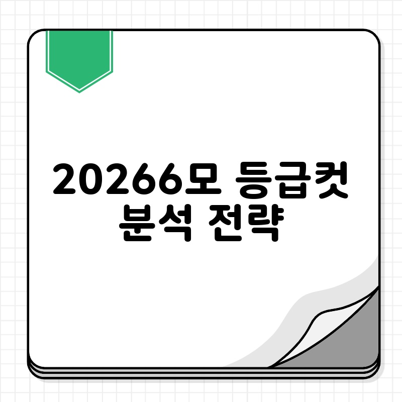 20266모 등급컷 분석 전략