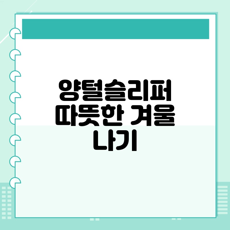 양털슬리퍼 따뜻한 겨울 나기