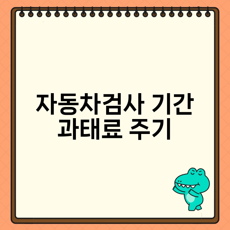 자동차검사 기간 과태료 주기