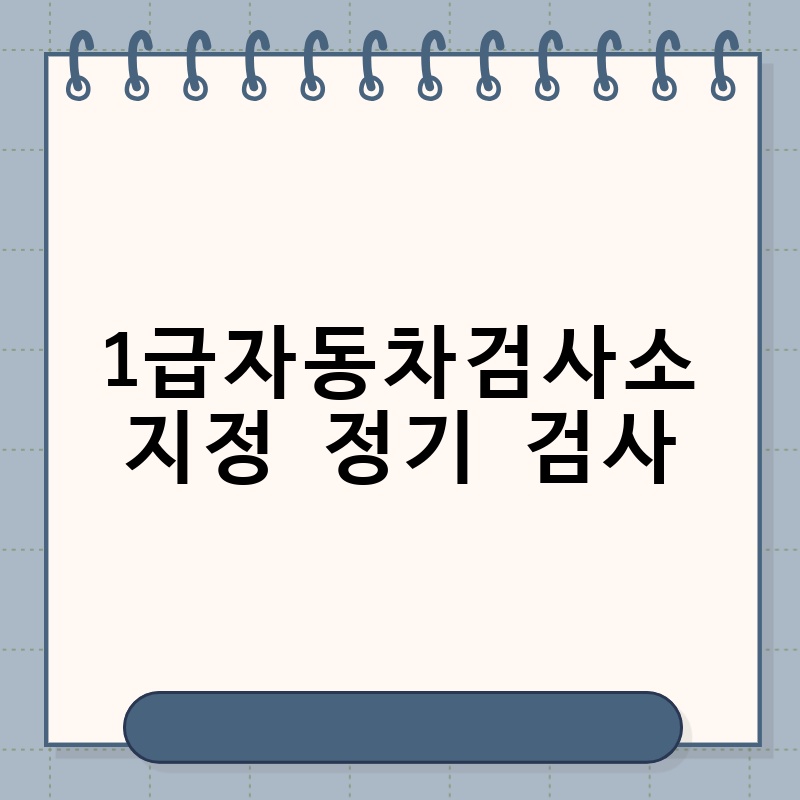 1급자동차검사소 지정 정기 검사