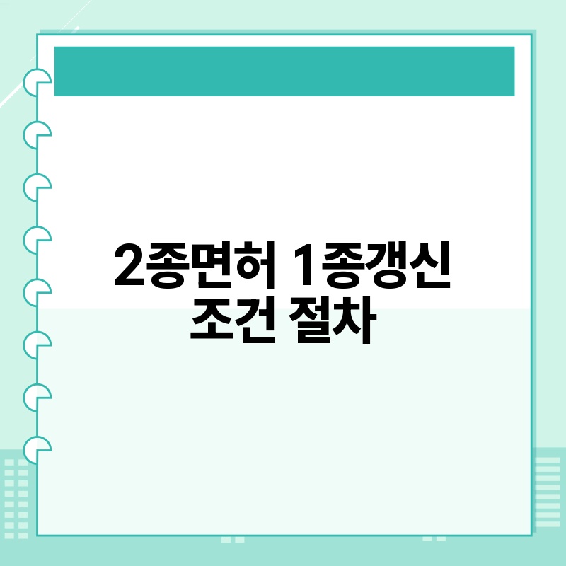 2종면허 1종갱신 조건 절차
