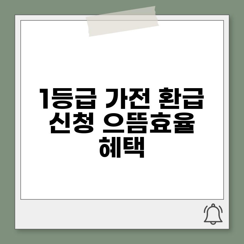 1등급 가전 환급 신청 으뜸효율 혜택
