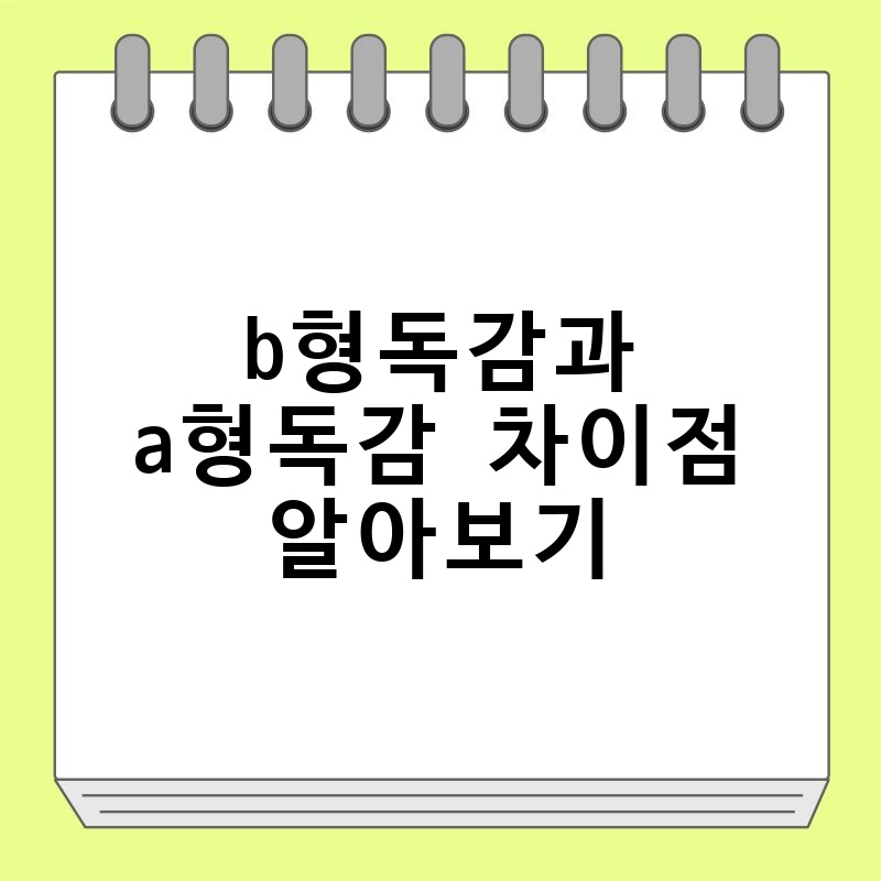 b형독감과 a형독감 차이점 알아보기