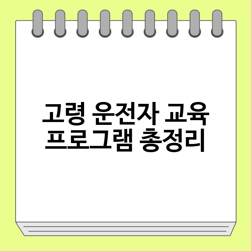 고령 운전자 교육 프로그램 총정리