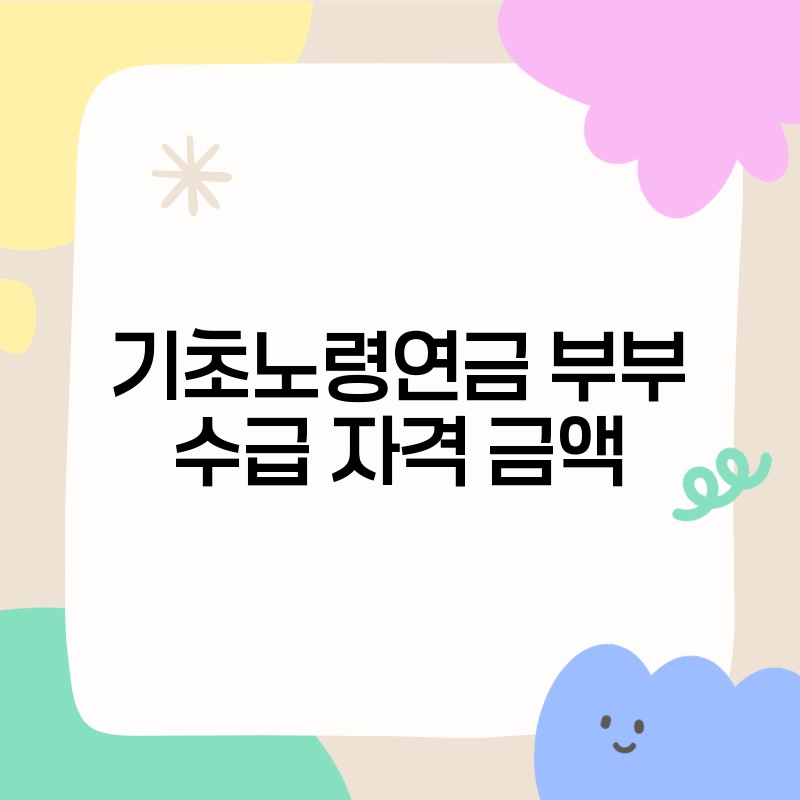 기초노령연금 부부 수급 자격 금액