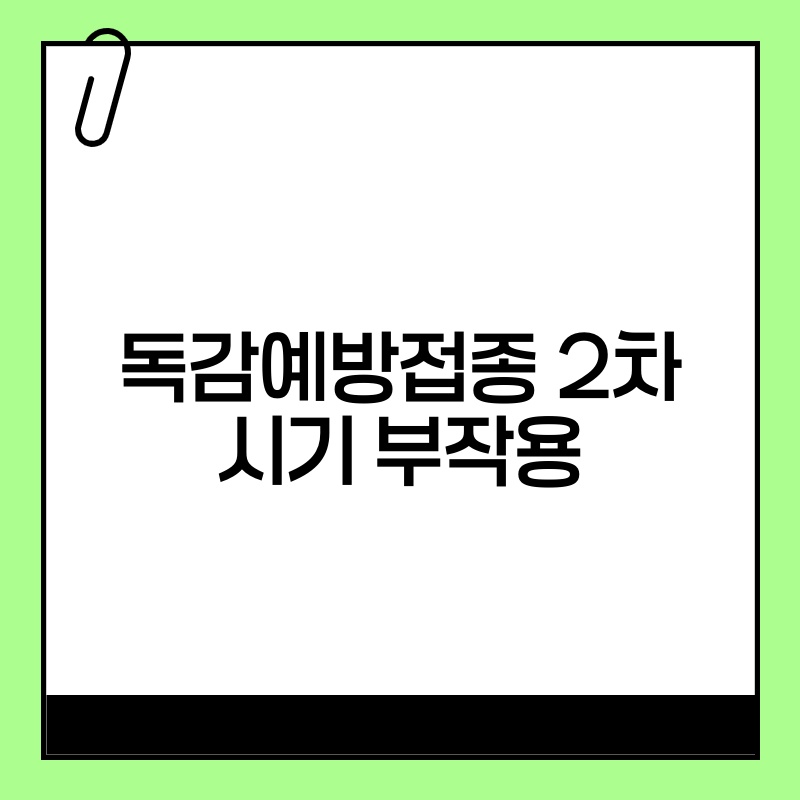 독감예방접종 2차 시기 부작용