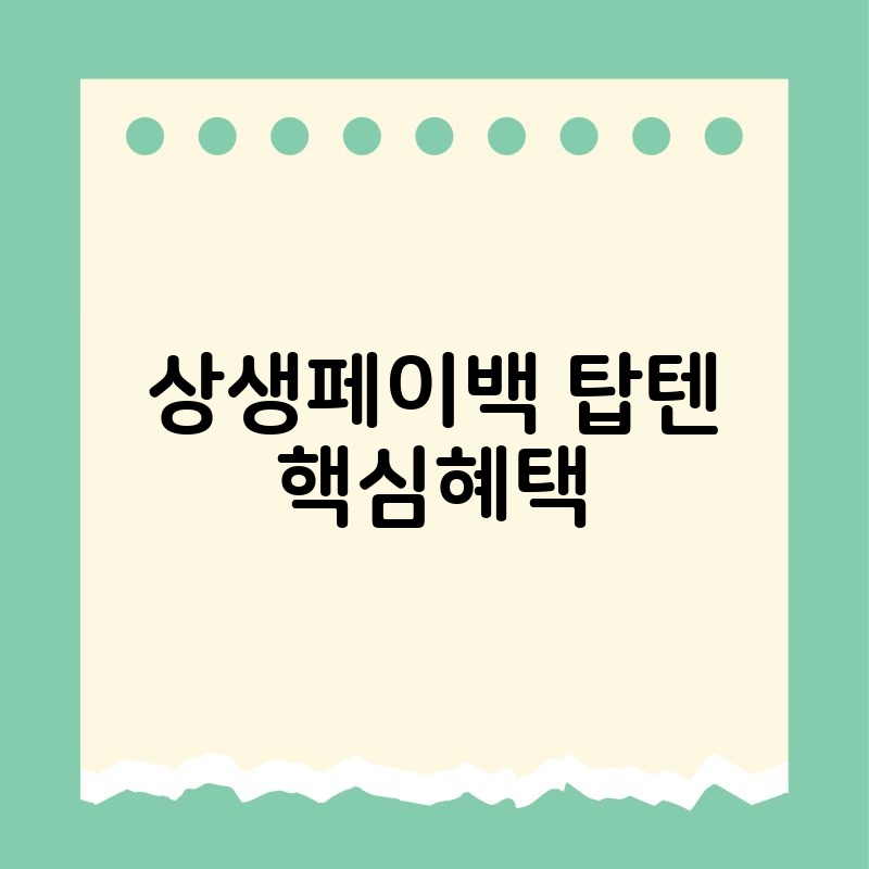 상생페이백 탑텐 핵심혜택